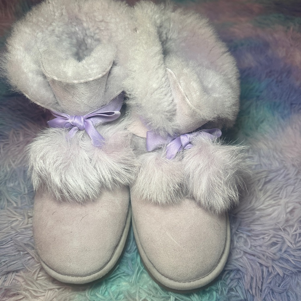 UGG Women's Winter Boots in Light Purple and White